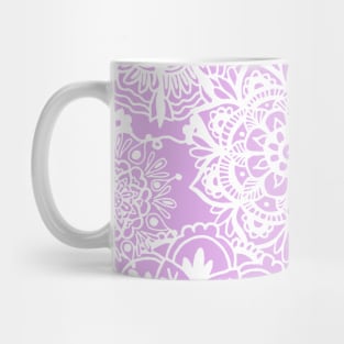 Lavender and White Mandala Pattern Mug